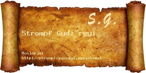Strompf Györgyi névjegykártya